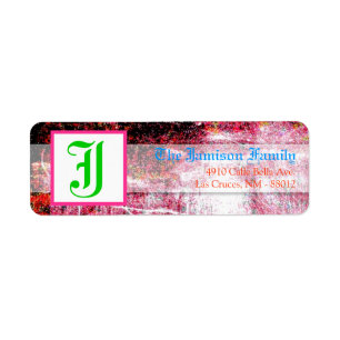 .75"x2.25" Return Address Label Neon Grunge Scratc