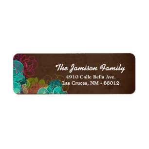 .75"x2.25" Return Address Label Neon Spring Floral