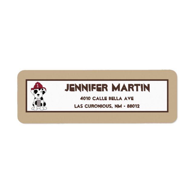 .75"x2.25" Return Address Label Nojo Fire Engine (Front)