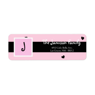 .75"x2.25" Return Address Label Pink City Line
