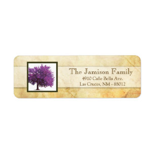 .75"x2.25" Return Address Label Spring Tree Aged