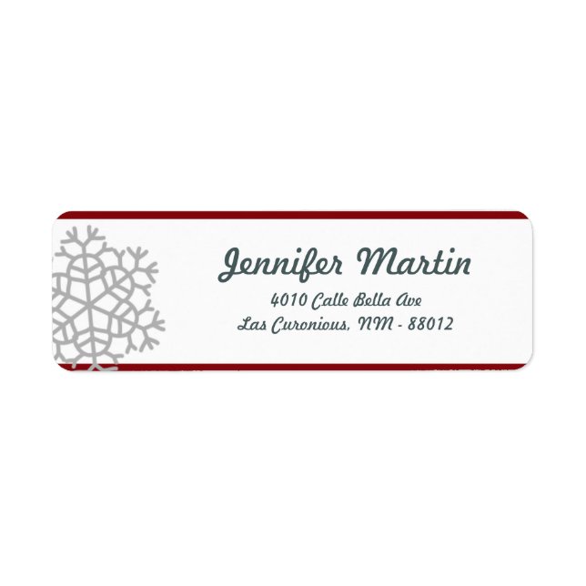 .75"x2.25" Return Address White Tree Label (Front)