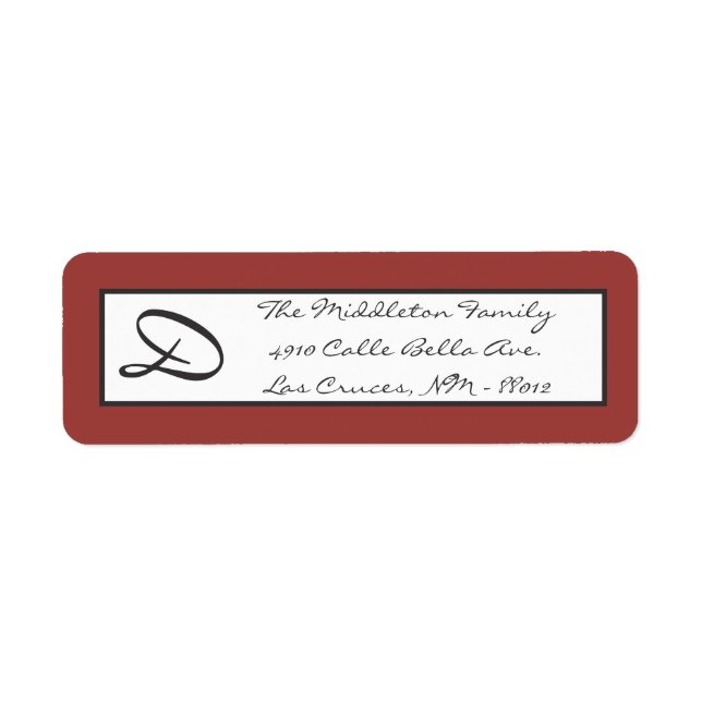 .75"x2.25" Return Label Burberry Plaid Fabric (Front)