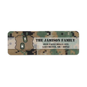 .75"x2.25" Return Label Marine DIGITAL PRINT
