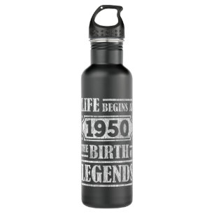 75 Year Old 1950 Birth Of Legend 75th Birthday Stainless Steel Water Bottle