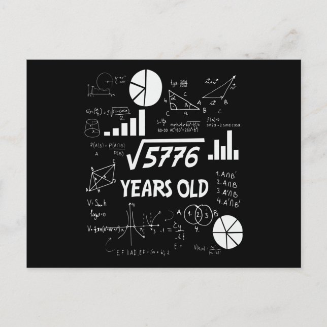 75 Year Old Bday Math Teacher 75th Birthday Gift Postcard (Front)