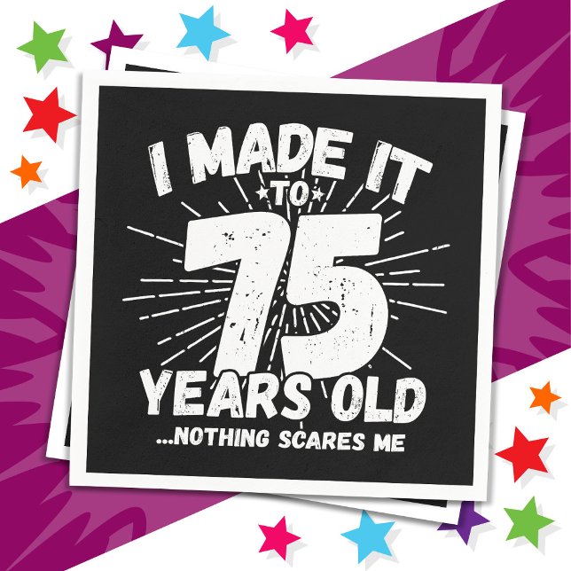 75 Year Old Sarcastic Meme Funny 75th Birthday Napkins (Creator Uploaded)