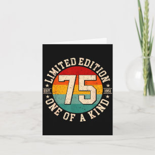 75 year old vintage 1951 limited edition 75th card