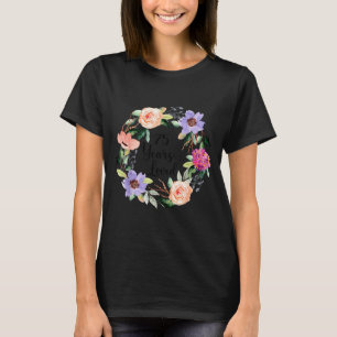 75 Years Loved 75th Birthday Floral 75 Years Loved T-Shirt