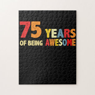 75 Years Of Being Awesome Gifts 75 Years Old Jigsaw Puzzle