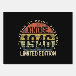 75 Years Old Gifts Vintage 1946 Birthday Sign