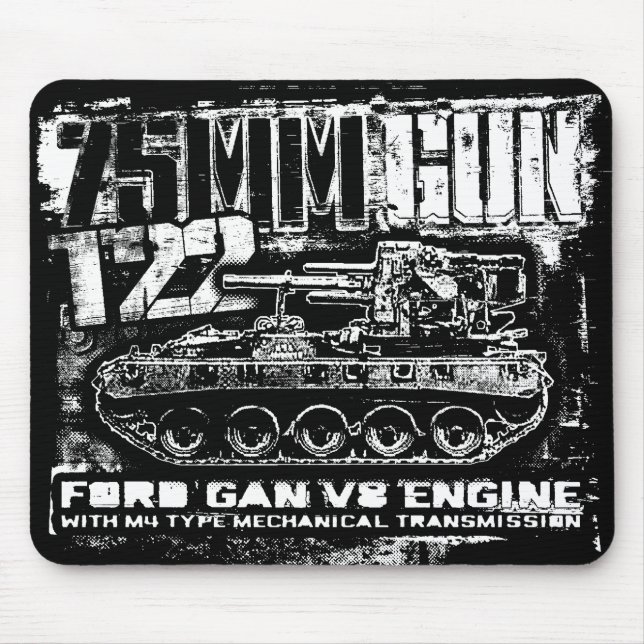 75mm gun T22 Mouse Pad Mousepad (Front)