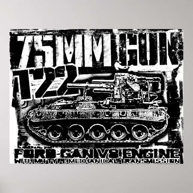 75mm gun T22 Poster Poster (Front)