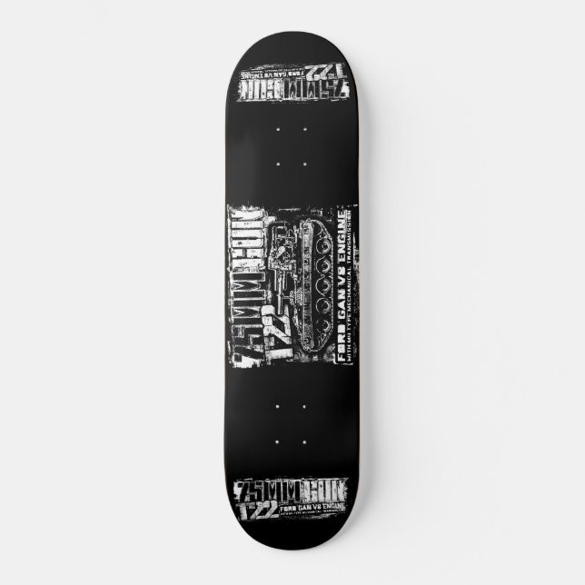 75mm gun T22 Skateboard Deck Skateboard (Front)