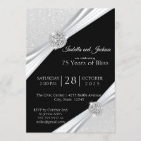 Flourish 60th Diamond Wedding Anniversary Invite