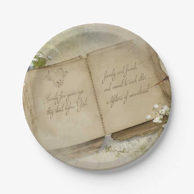 75th Anniversary Book  Paper Plates (Front)