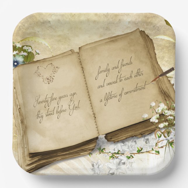 75th Anniversary Book Paper Plates (Front)