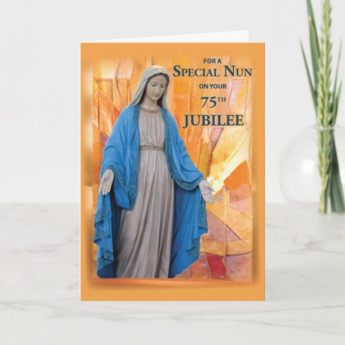 75th Anniversary Jubilee for Catholic Nun Mary Card