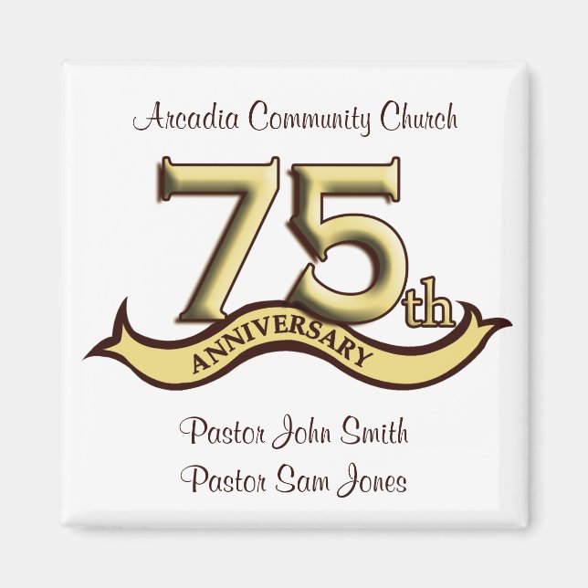 75th Anniversary Party Favors Magnet (Front)