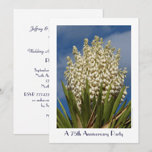 75th Anniversary Party Invitation Flowering Yucca
