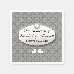 75th Anniversary Wedding Anniversary Diamond Z04 Paper Napkins