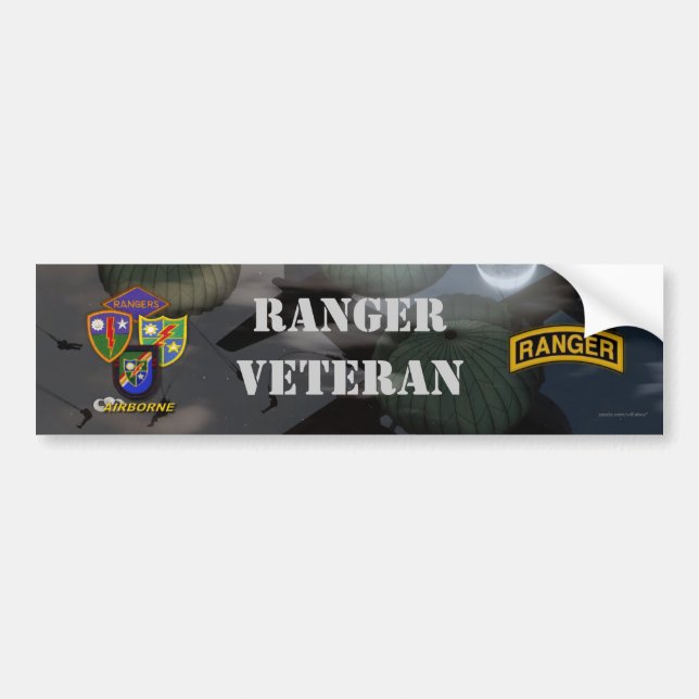 75th army airborne ranger son vets bumper sticker (Front)