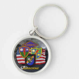 75th army airborne rangers veterans vets flash Key Keychain