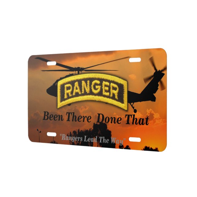 75th Army Airborne Rangers Veterans Vets LRRP License Plate (Left)