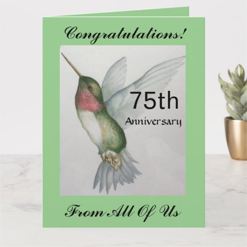 75th BIG Congratulations Anniversary Card