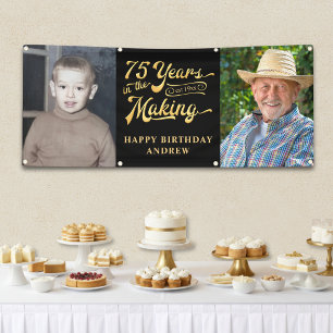 75th Birthday 2 Photos 75 Years in the Making Banner