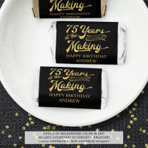 75th Birthday 75 YEARS IN THE MAKING Black Gold Hershey's Miniatures