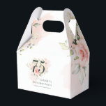 75th Birthday Any Age Floral Pink Floral Greenery Favor Boxes<br><div class="desc">Pink Rose Floral Bunch Any Age Birthday Party favor box. Rustic floral greenery and pink rose foliage. The template that can be easily edited and the text replaced with your own details by clicking the "Personalize" button. For further customization, please click the "Customize Further" link and use our design tool...</div>