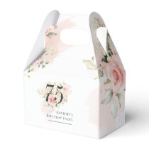 75th Birthday Any Age Floral Pink Floral Greenery Favor Boxes