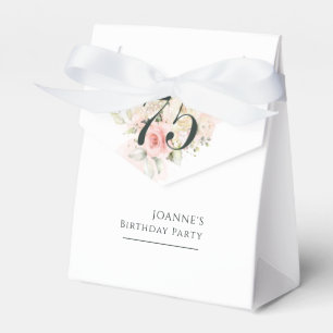 75th Birthday Any Age Floral Pink Watercolor Favor Boxes