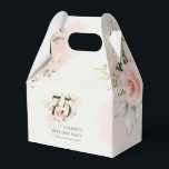 75th Birthday Any Age Pink Floral Greenery Floral Favor Boxes<br><div class="desc">Pink Rose Floral Bunch Any Age Birthday Party favor box. Rustic floral greenery and pink rose foliage. The template that can be easily edited and the text replaced with your own details by clicking the "Personalize" button. For further customization, please click the "Customize Further" link and use our design tool...</div>