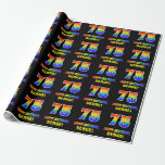 [ Thumbnail: 75th Birthday: Bold, Fun, Simple, Rainbow 75 Wrapping Paper ]