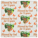 75TH BIRTHDAY BUTTERFLY DESIGN FABRIC