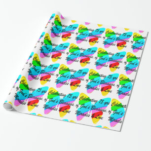 75TH BIRTHDAY BUTTERFLY PERSONALIZED DESIGN WRAPPING PAPER