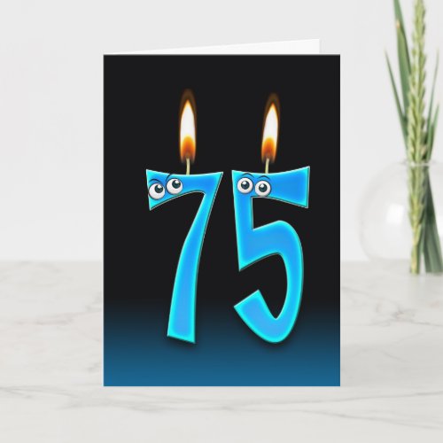 75th Birthday Candles Card