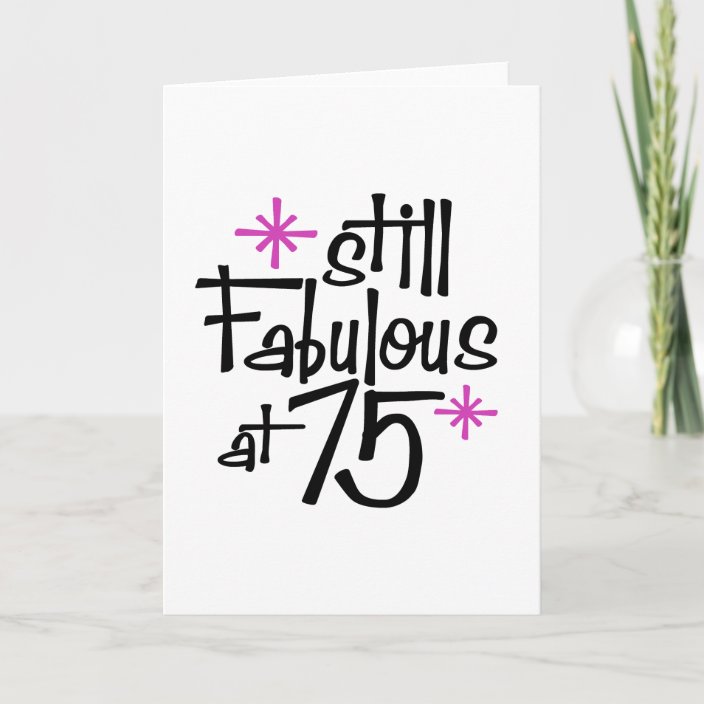 75th Birthday Card Zazzle