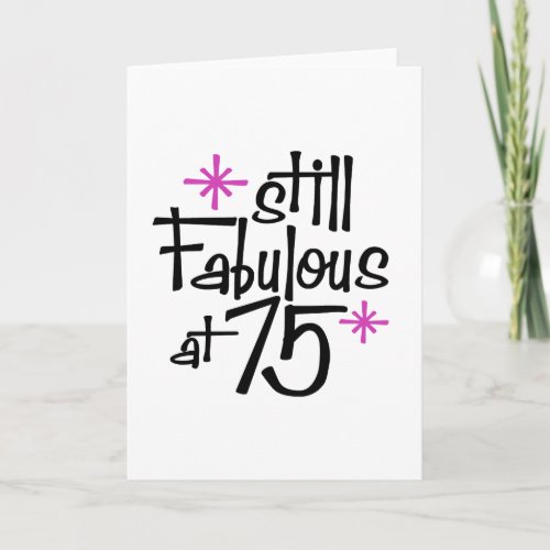 75th Birthday Card