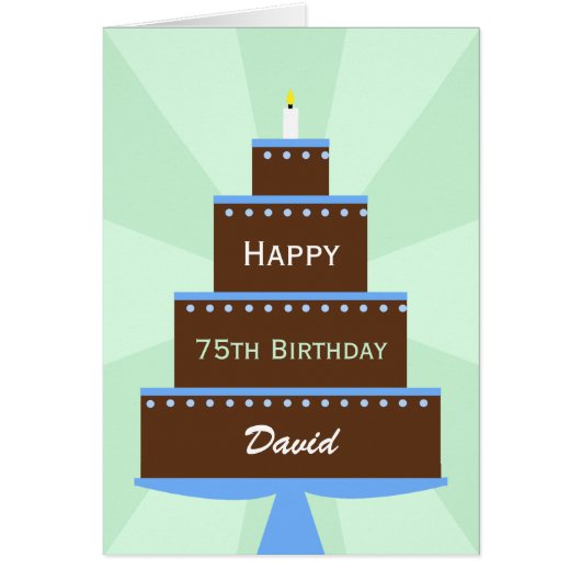 75th Birthday Card Custom Name (Front)