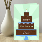 75th Birthday Card Custom Name