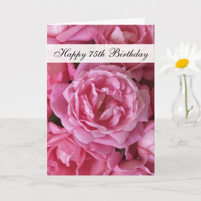 75th Birthday Card For Women - Floral 75th Birthday Cards For 75 Year Old Woman Seventy Five - View #2