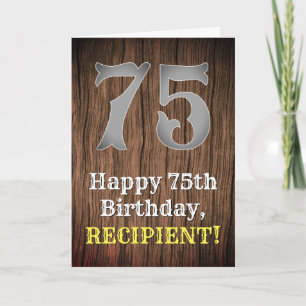 75th Birthday: Country Western Inspired Look, Name Card