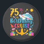 75th Birthday Cruise B-Day Party Circle Magnet<br><div class="desc">75th Birthday Cruise B-Day Party Funny design Gift Classic Circle Magnet Classic Collection.</div>