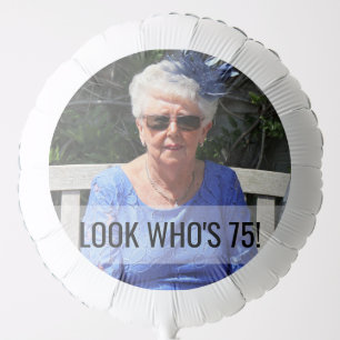 75th Birthday Custom Photo Balloon
