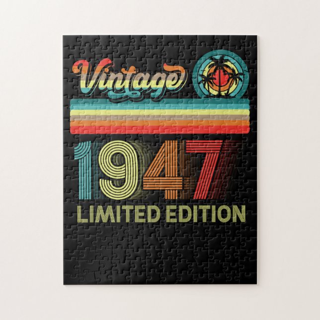 75th Birthday Decorations Men 75 Year Old 1947 Jigsaw Puzzle (Vertical)