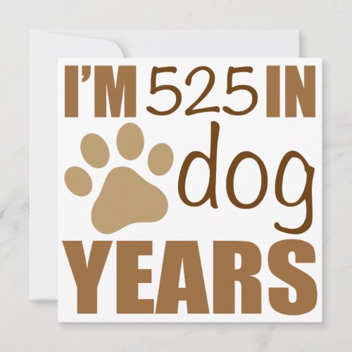 75th Birthday Dog Years Card