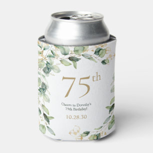 75th Birthday Eucalyptus Can Cooler